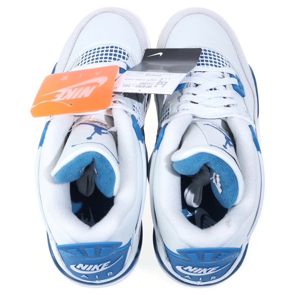 NIKE(ナイキ) AIR JORDAN 4 RETRO エア ジョーダン 4 レトロ GS ハイカットスニーカー ホワイト/ブルー US7Y/25cm HF4281-141 レディース