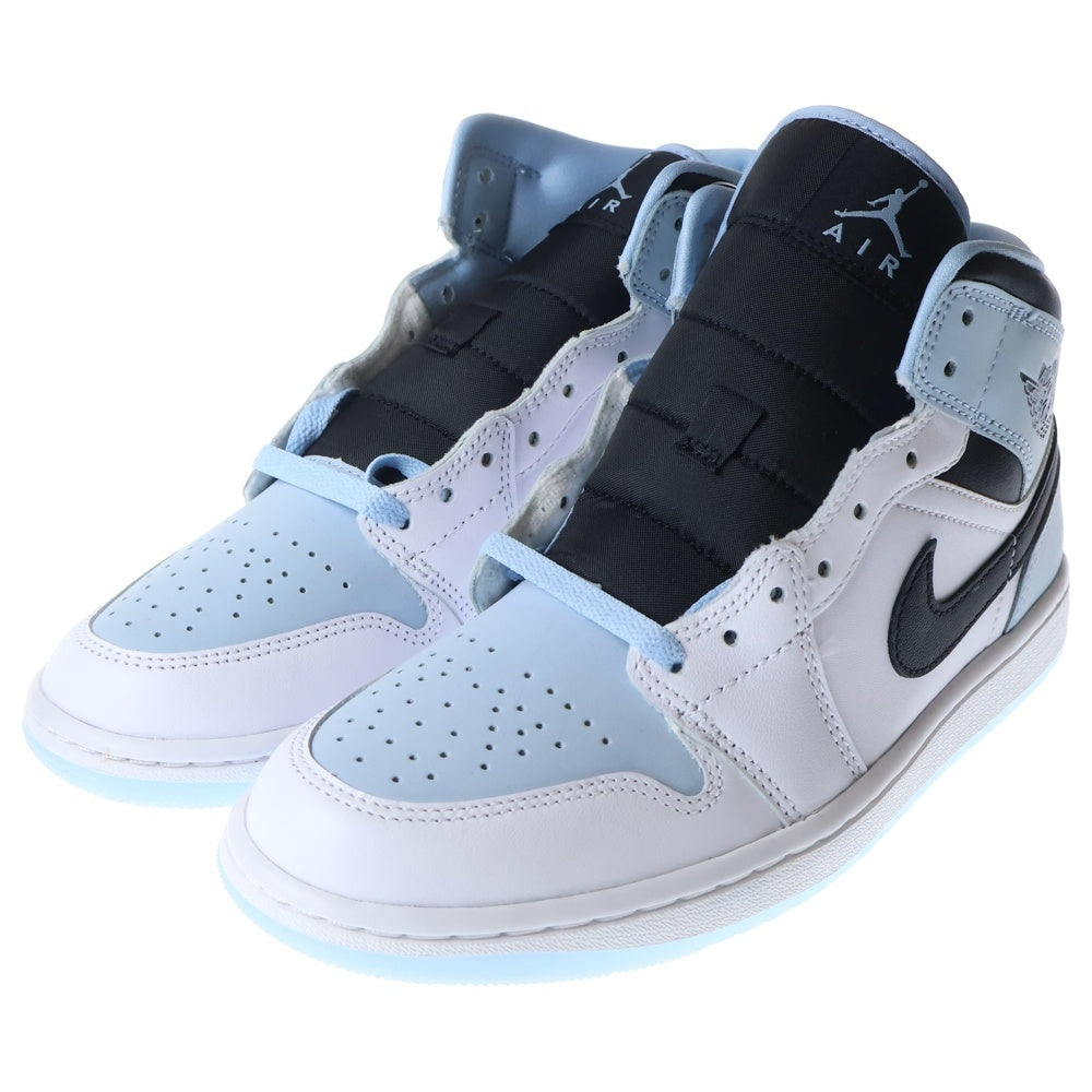 NIKE(ナイキ) AIR JORDAN 1 MID ICE BLUE NUBUCK エアジョーダン1 アイスブルー ヌバック ハイカットスニーカー ブルー/ホワイト US7/25cm DV1308-104