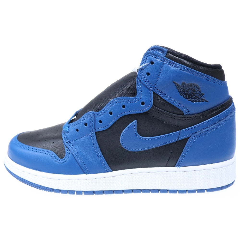 NIKE(ナイキ) AIR JORDAN 1 RETRO HIGH OG GS DARK MARINA BLUE エアジョーダン1 ダークマリーナブルー ハイカットスニーカー ブラック/ブルー 6Y/24.5cm 575441-404 レディース
