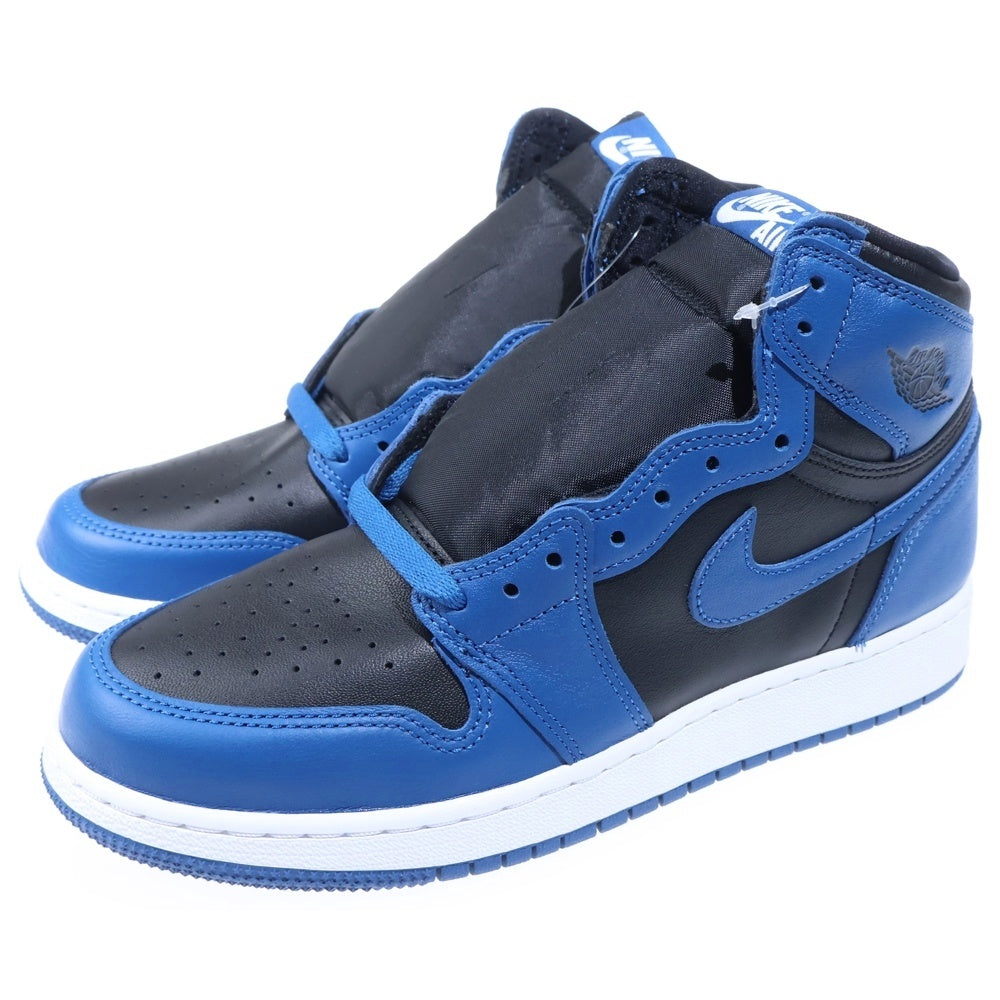 NIKE(ナイキ) AIR JORDAN 1 RETRO HIGH OG GS DARK MARINA BLUE エアジョーダン1 ダークマリーナブルー ハイカットスニーカー ブラック/ブルー 6Y/24.5cm 575441-404 レディース