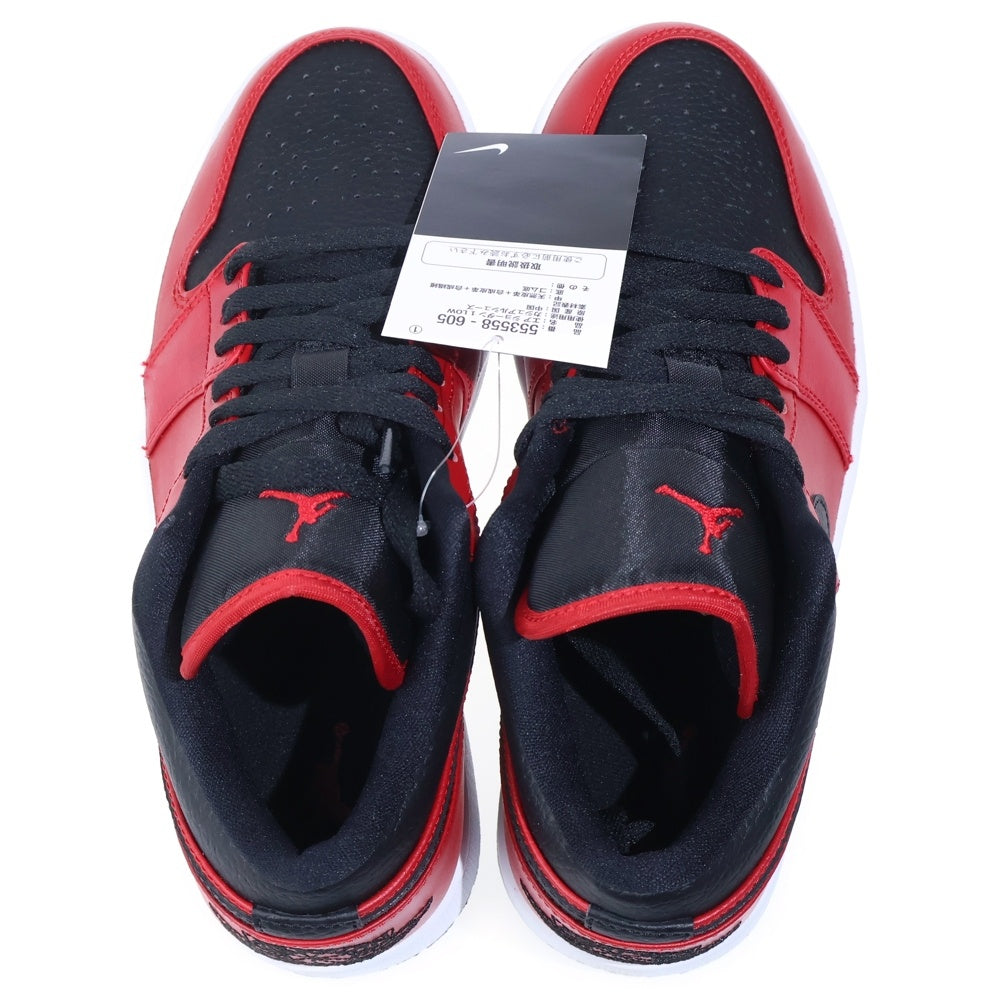 NIKE(ナイキ) AIR JORDAN1 LOW GYM RED エアジョーダン ローカットスニーカー シューズ ブラック/レッド US7/25cm 553558-605 レディース