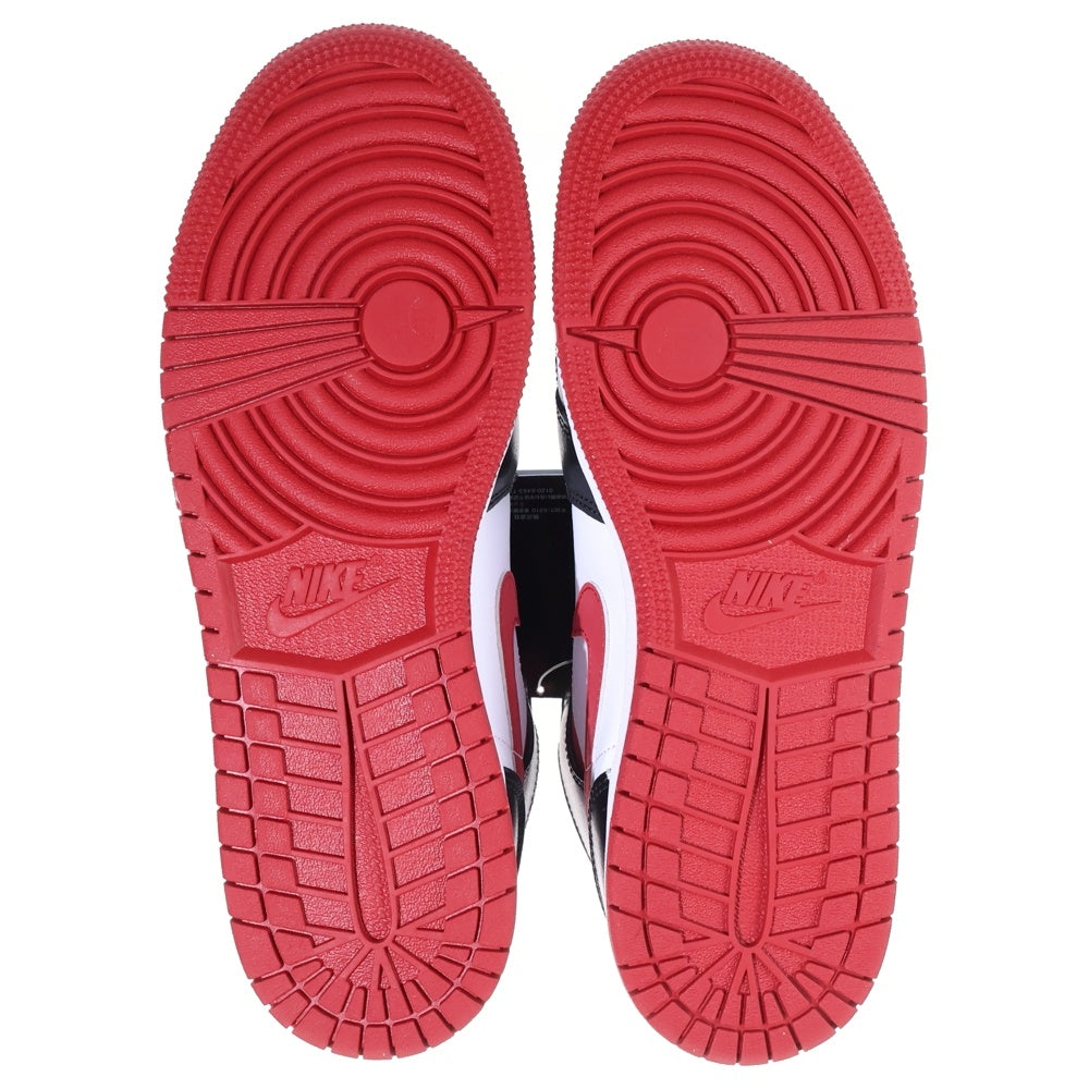 NIKE(ナイキ) AIR JORDAN 1 MID GS Gym Red エアジョーダン 1 ミッド ジムレッド ミドルカットスニーカーシューズ ブラック/ホワイト/レッド US7Y/25cm DJ4695-122