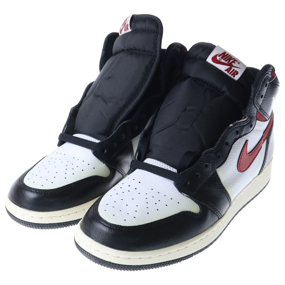 NIKE(ナイキ) AIR JORDAN 1 RETRO HI OG GS Gym Red エアジョーダン 1 レトロハイ ジムレッド ハイカットスニーカー レッド/ブラック US7Y/25cm 575441-061