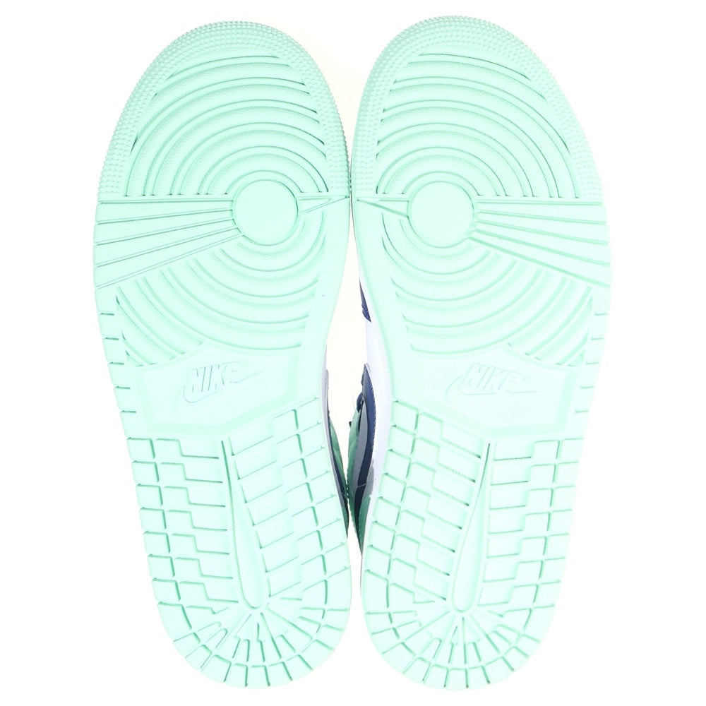 NIKE(ナイキ) AIR JORDAN 1 MID BLUE MINT エアジョーダン 1 ブルーミント ミッドカットスニーカー ホワイト/ブルー US7/25cm 554724-413