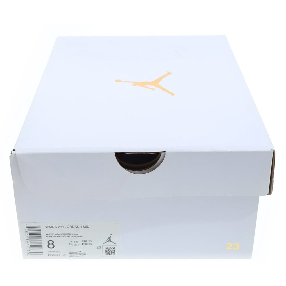 NIKE(ナイキ) WMNS AIR JORDAN 1 ウィメンズ エアジョーダン1 ミッドカットスニーカー オレンジ US8/25cm BQ6472-116 レディース