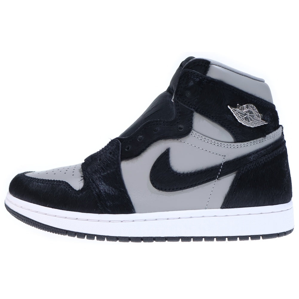 NIKE(ナイキ) WMNS AIR JORDAN 1 RETRO HI OG ウィメンズ エアジョーダン1 レトロ ハイカットスニーカー グレー/ブラック US8/25cm DZ2523-001 レディース