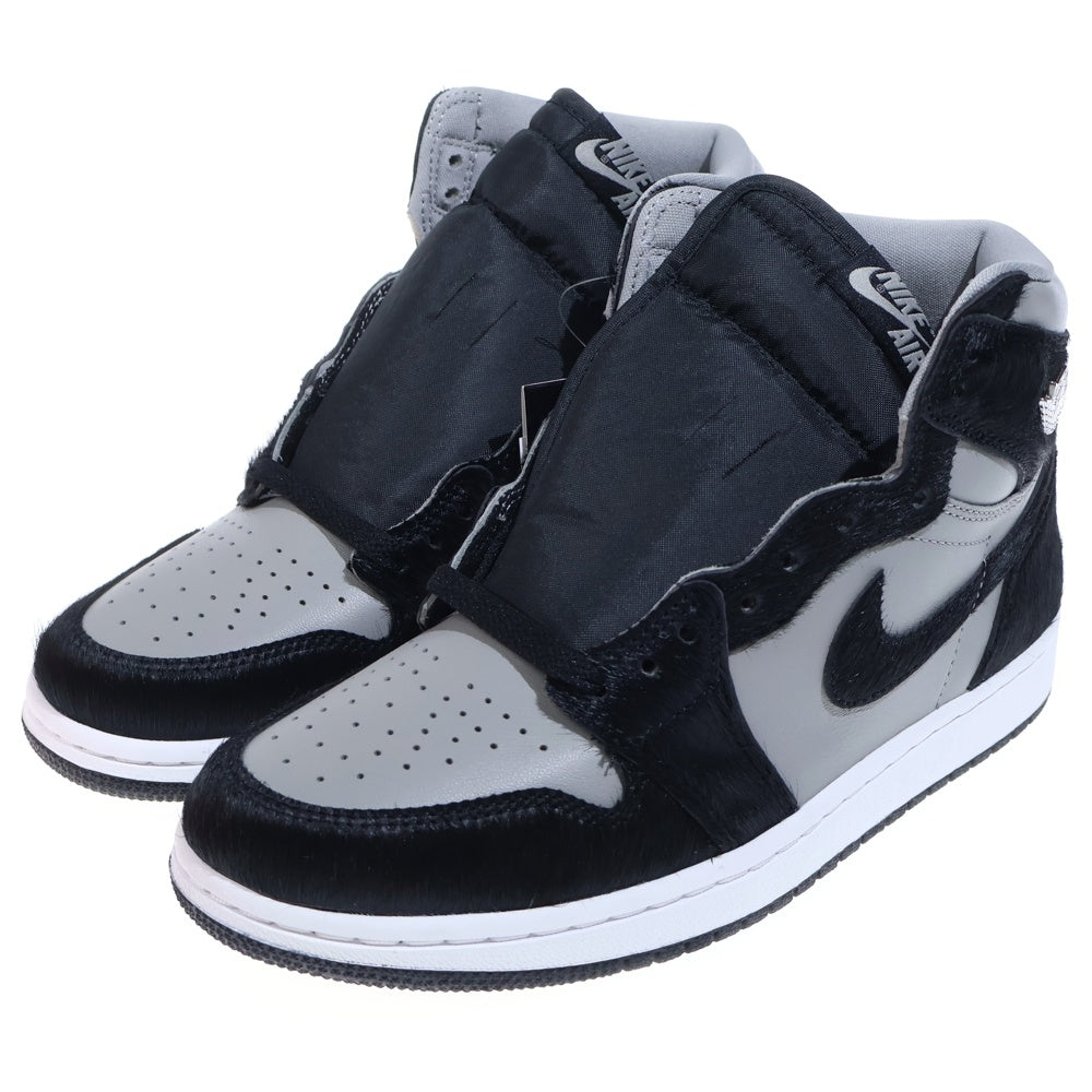 NIKE(ナイキ) WMNS AIR JORDAN 1 RETRO HI OG ウィメンズ エアジョーダン1 レトロ ハイカットスニーカー グレー/ブラック US8/25cm DZ2523-001 レディース