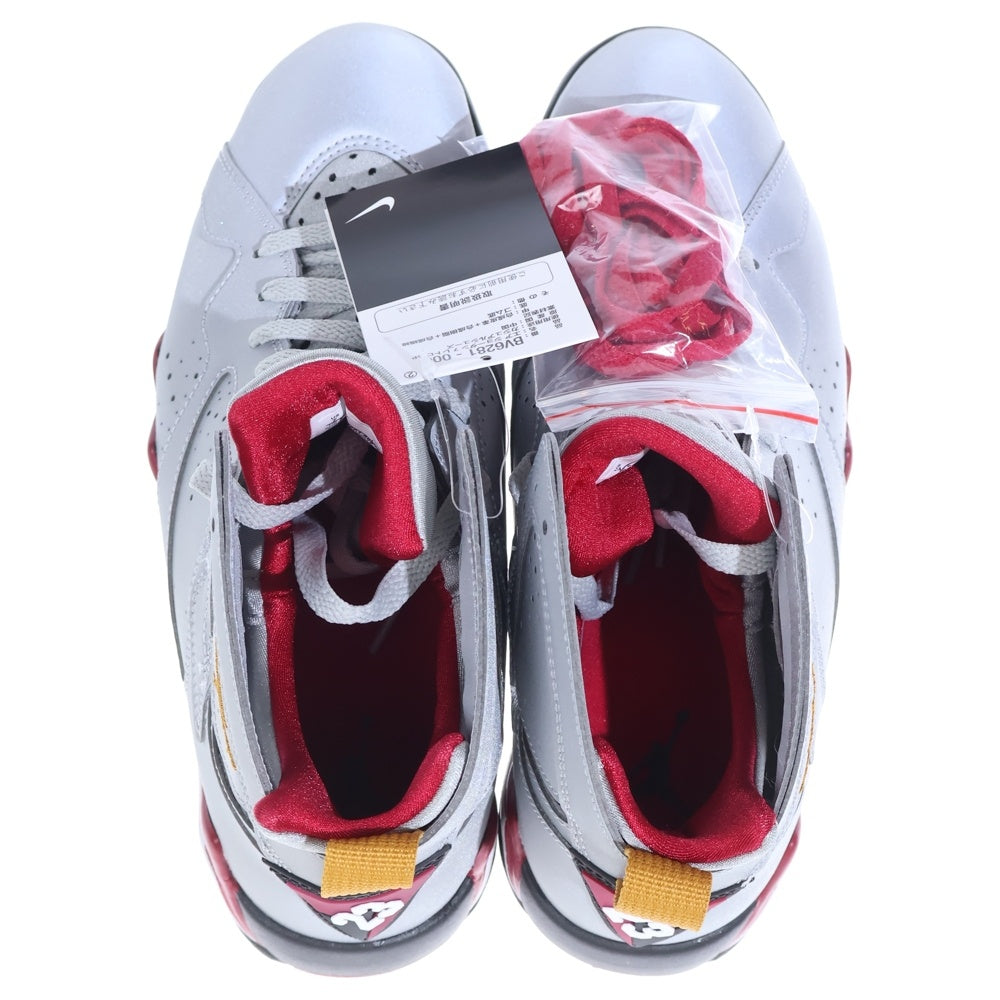 NIKE(ナイキ) AIR JORDAN 7 REFLECTIVE CARDINAL エアジョーダン7 リフレクティブ カーディナル ハイカットスニーカー シルバー US7/25cm BV6281-006