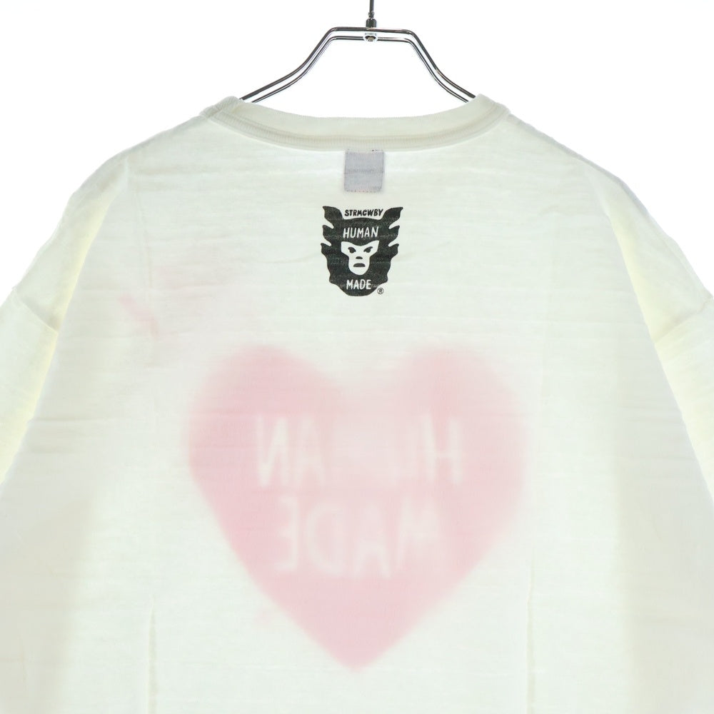 HUMAN MADE(ヒューマンメイド) Front Herat S/S Tee フロントハートプリント 半袖Tシャツ ホワイト HM17TE023
