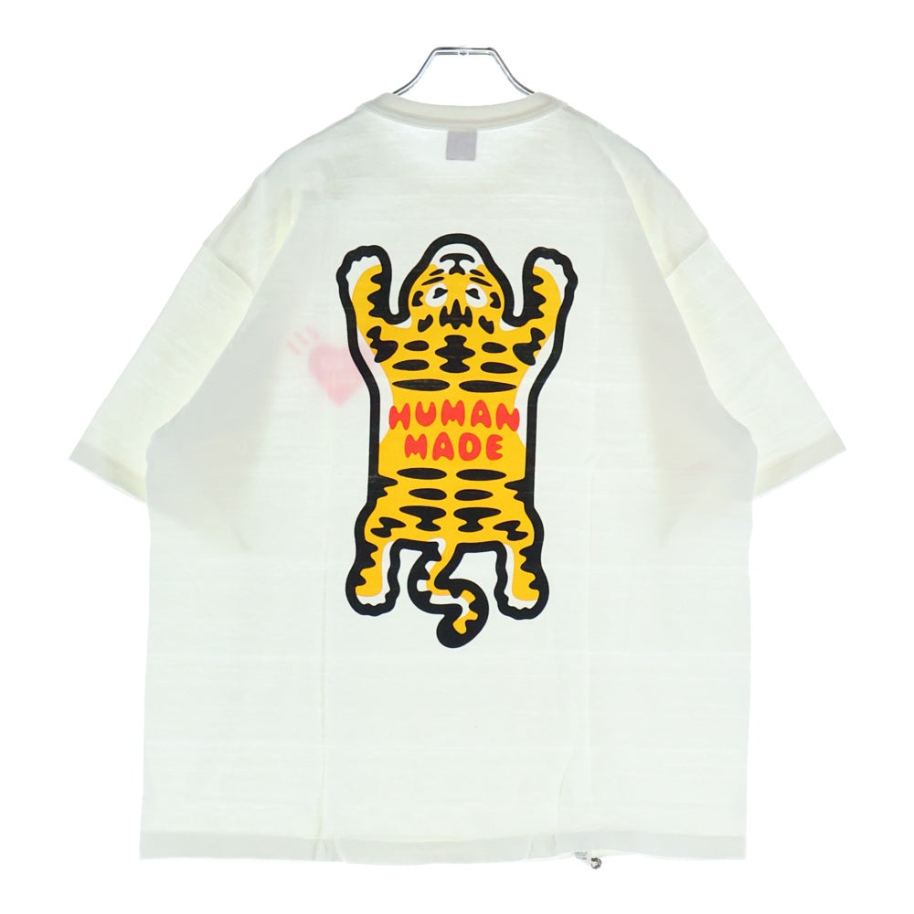 A BATHING APE(アベイシングエイプ) Heart Print Tee ハート プリント クルーネック 半袖Tシャツ カットソー ホワイト HM19TE024