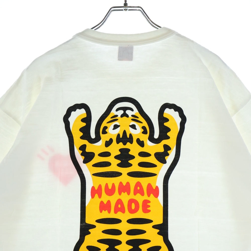 A BATHING APE(アベイシングエイプ) Heart Print Tee ハート プリント クルーネック 半袖Tシャツ カットソー ホワイト HM19TE024