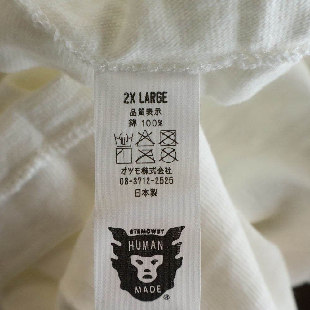 A BATHING APE(アベイシングエイプ) Heart Print Tee ハート プリント クルーネック 半袖Tシャツ カットソー ホワイト HM19TE024
