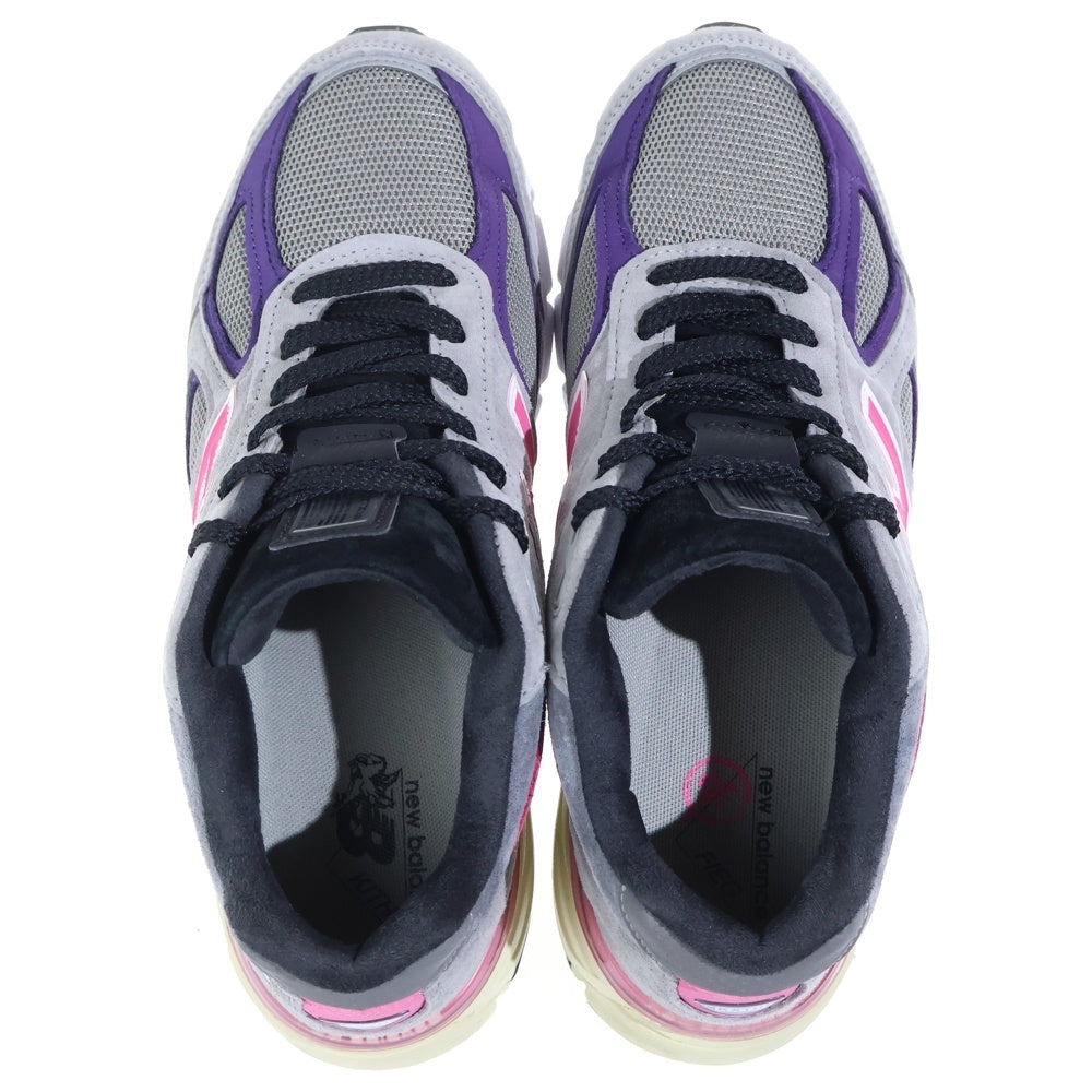 New Balance(ニューバランス) M990KT4 ×KITH キス スウェードレザー メッシュ ローカットスニーカー グレー/ピンク US9/27cm