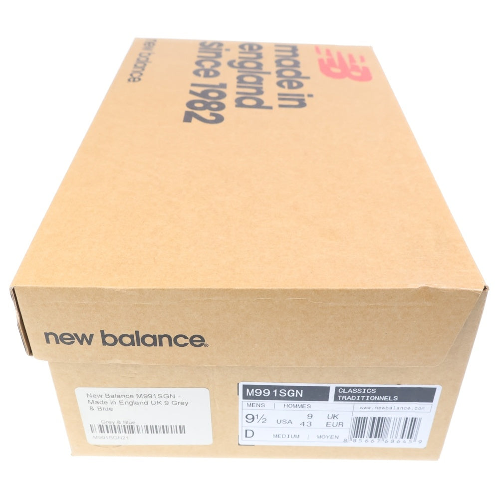 New Balance(ニューバランス) M991SGN メッシュ スウェードレザー ローカットスニーカー グレー/ネイビー US9.5/27.5cm