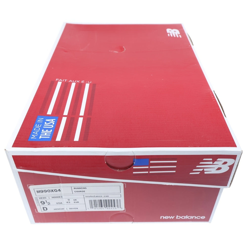 New Balance(ニューバランス) M990XG4 メッシュ スウェードレザー ローカットスニーカー グレー US9.5/27.5cm