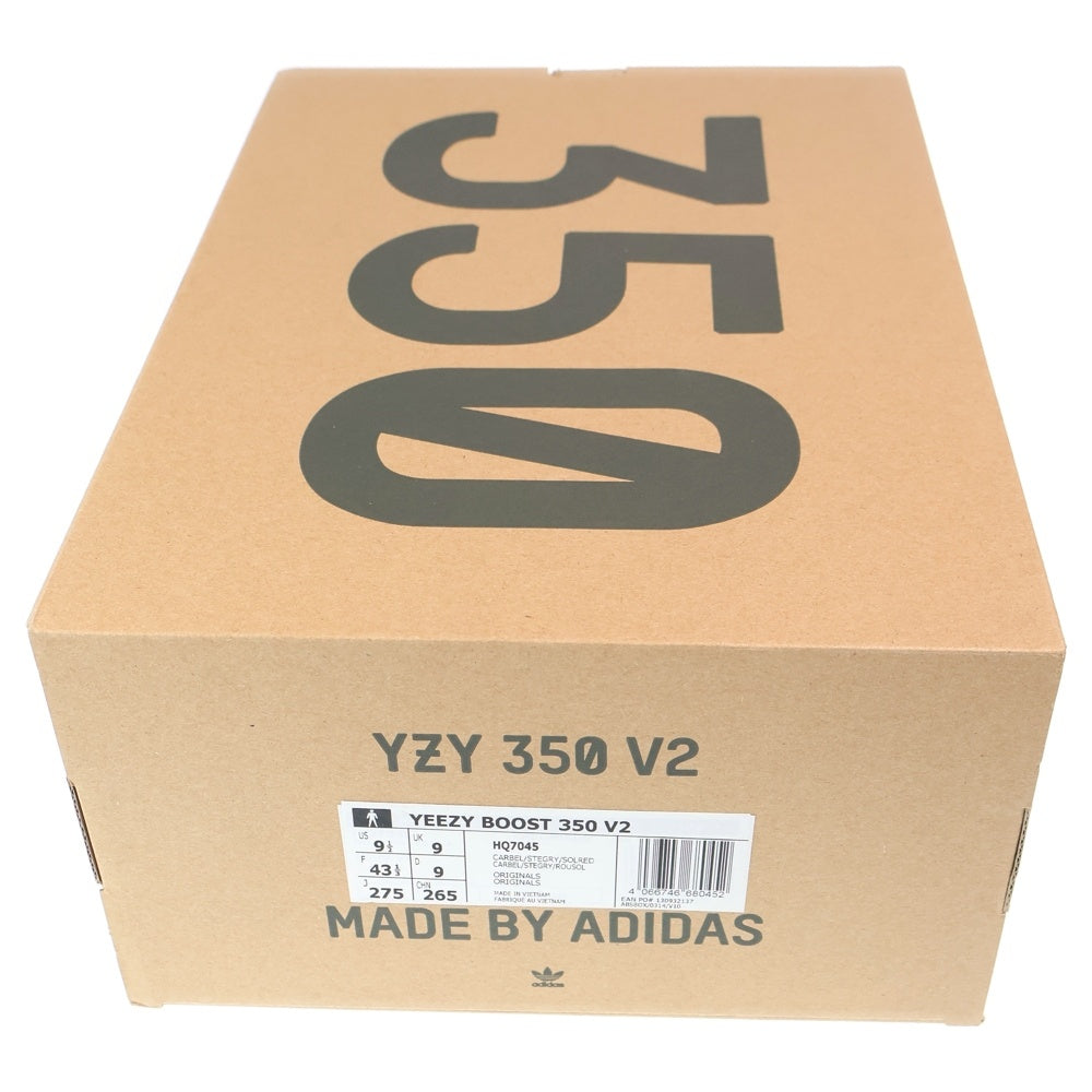 adidas(アディダス) YEEZY BOOST 350V2 CARBON BELUGA イージーブースト カーボン ベルーガ ローカットスニーカー グレー/オレンジ US9.5/27.5cm HQ7045