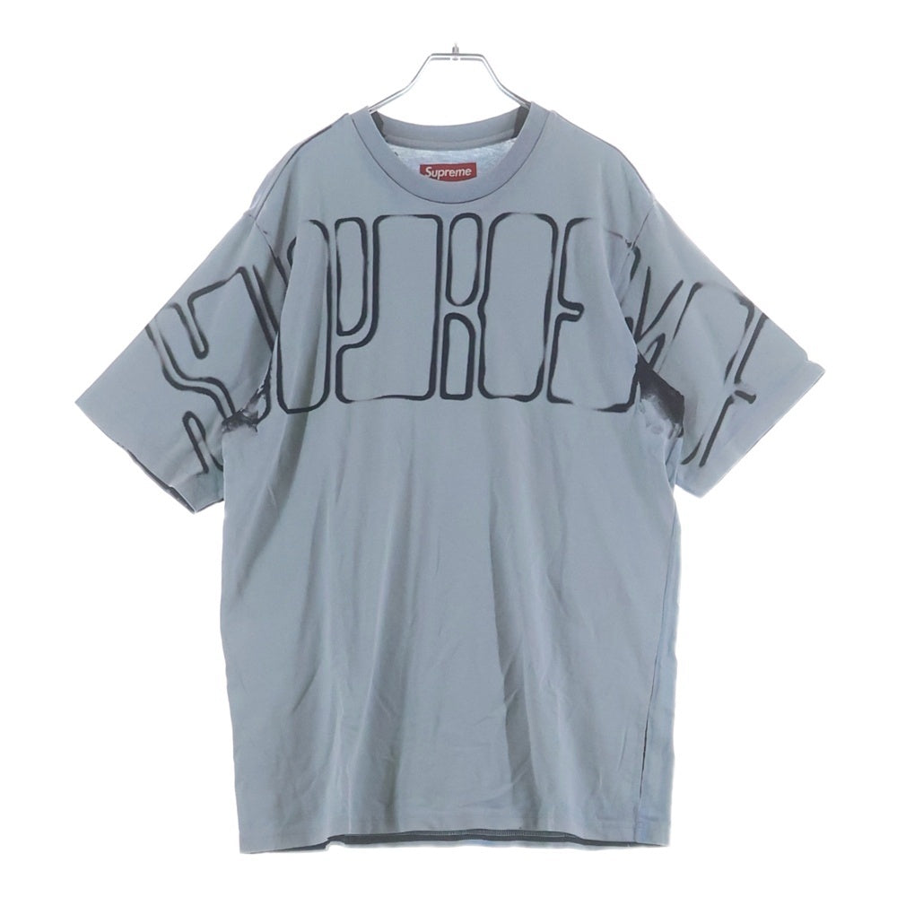 SUPREME(シュプリーム) 23AW Overprint Knockout S/S Top オーバープリントノックアウト 半袖Tシャツ カットソー グレー