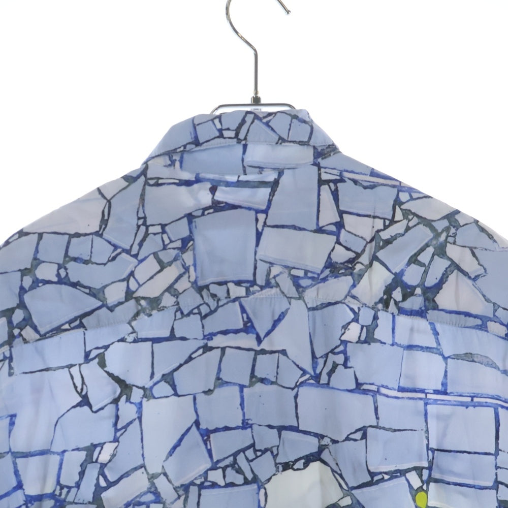 SUPREME(シュプリーム) 24SS Mosaic S/S Shirt モザイク柄 レーヨン半袖シャツ ブルー調