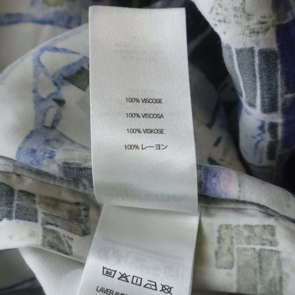 SUPREME(シュプリーム) 24SS Mosaic S/S Shirt モザイク柄 レーヨン半袖シャツ ブルー調