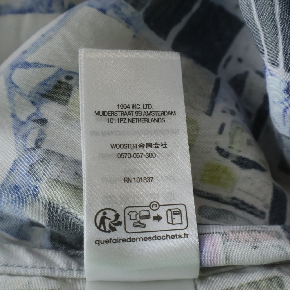 SUPREME(シュプリーム) 24SS Mosaic S/S Shirt モザイク柄 レーヨン半袖シャツ ブルー調