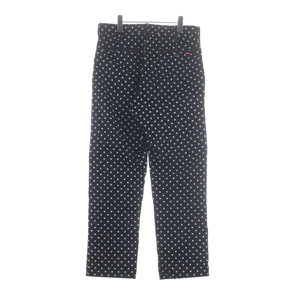 SUPREME(シュプリーム) 18AW Polka Dot Work Pant ポルカドットワークパンツ 水玉 トラウザー ブラック/ホワイト