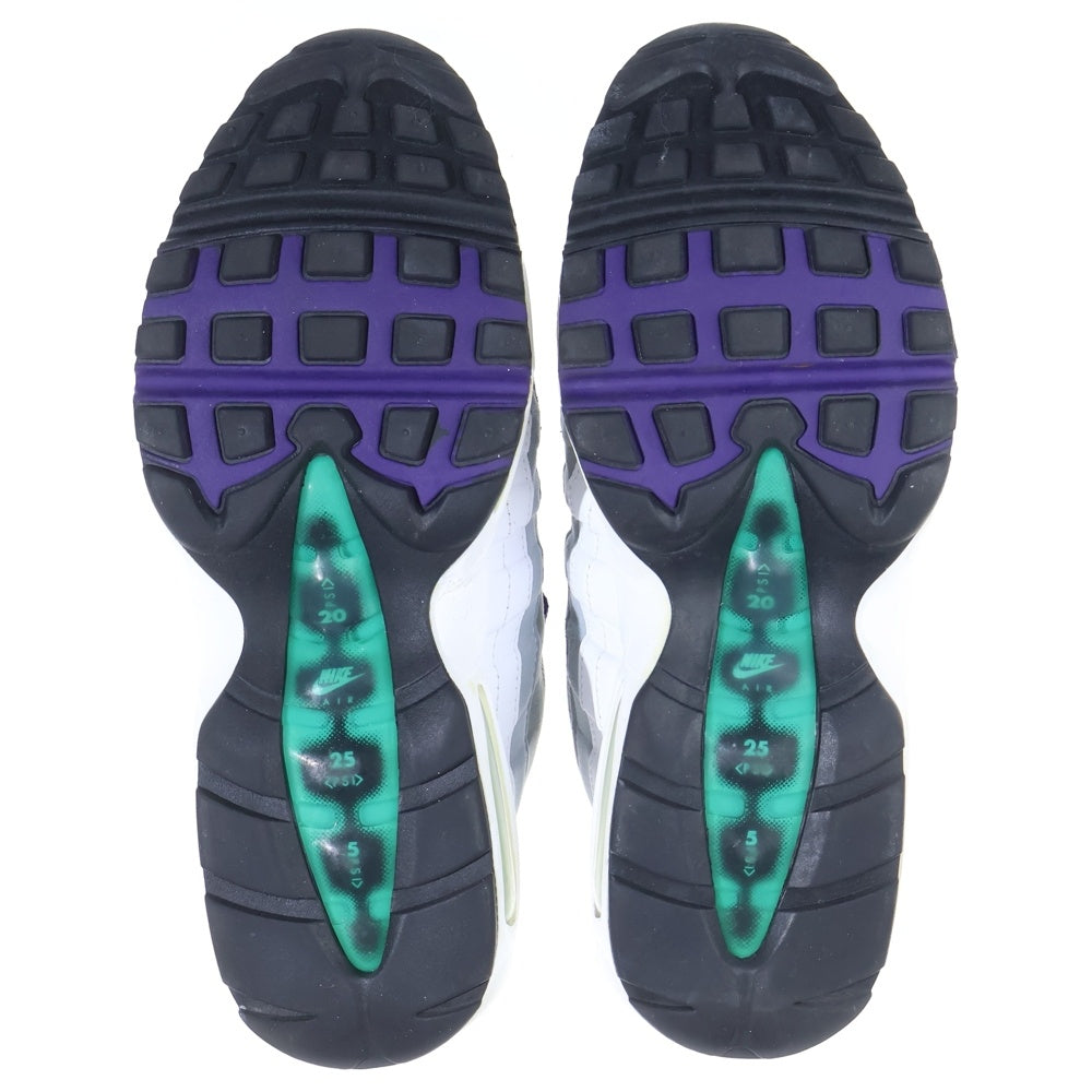 NIKE(ナイキ) 【観賞用2015年製】AIR MAX 95 OG GRAPE 554970-151 エアマックス95OG グレープ ローカットスニーカー ホワイト/パープル US8.5/26.5cm