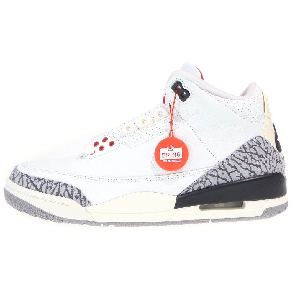NIKE(ナイキ) AIR JORDAN 3 RETRO WHITE CEMENT REIMAGINED DN3707-100 エアジョーダン3 ホワイトセメント ホワイト/ブラック ミッドカットスニーカー US8.5/26.5cm