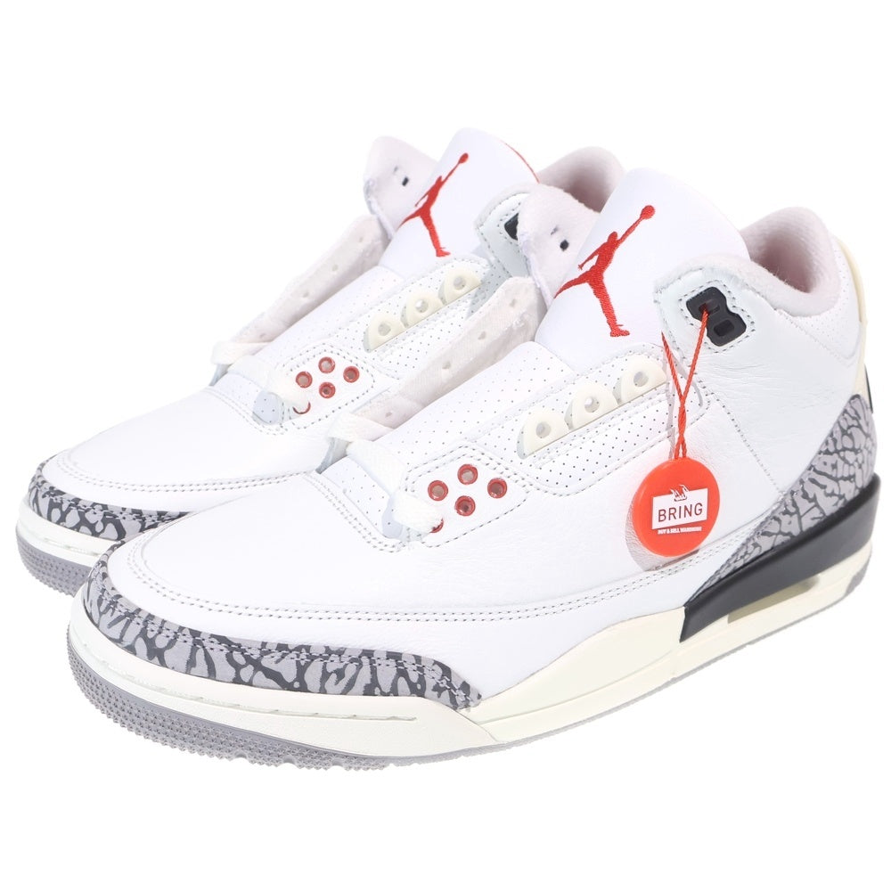 NIKE(ナイキ) AIR JORDAN 3 RETRO WHITE CEMENT REIMAGINED DN3707-100 エアジョーダン3 ホワイトセメント ホワイト/ブラック ミッドカットスニーカー US8.5/26.5cm