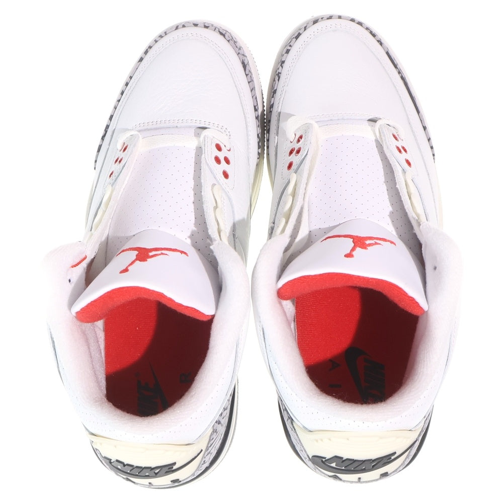 NIKE(ナイキ) AIR JORDAN 3 RETRO WHITE CEMENT REIMAGINED DN3707-100 エアジョーダン3 ホワイトセメント ホワイト/ブラック ミッドカットスニーカー US8.5/26.5cm