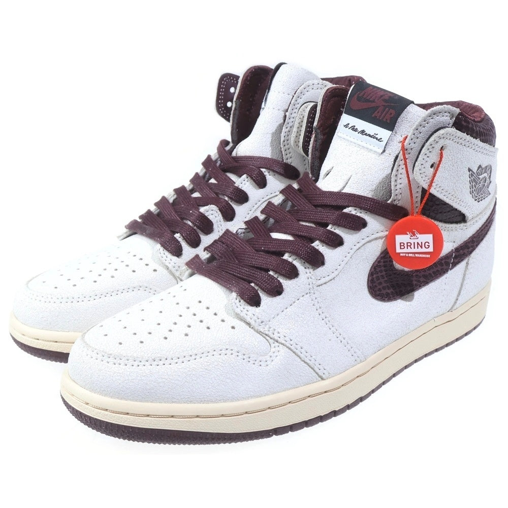NIKE(ナイキ) ×A MA MANIERE AIR JORDAN 1 RETRO HIGH OG SP DO7097-100 アママニエール エアジョーダン1 ハイカットスニーカー グレー/ブラウン US8.5/26.5cm