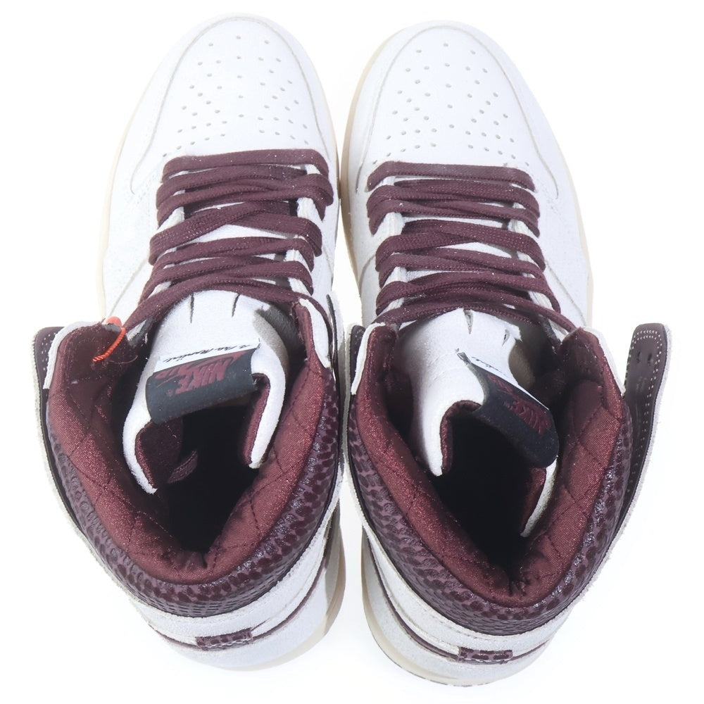 NIKE(ナイキ) ×A MA MANIERE AIR JORDAN 1 RETRO HIGH OG SP DO7097-100 アママニエール エアジョーダン1 ハイカットスニーカー グレー/ブラウン US8.5/26.5cm