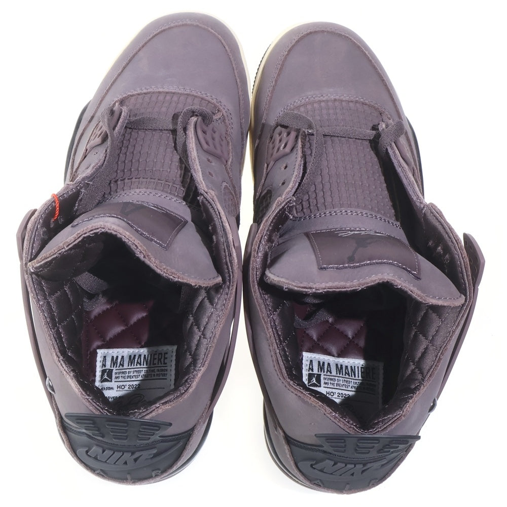 NIKE(ナイキ) ×A MA MANIERE AIR JORDAN 4 VIOLET ORE DV6773-220 アママニエール エアジョーダン4 バイオレットオレ ハイカットスニーカー ブラウン US9/27cm