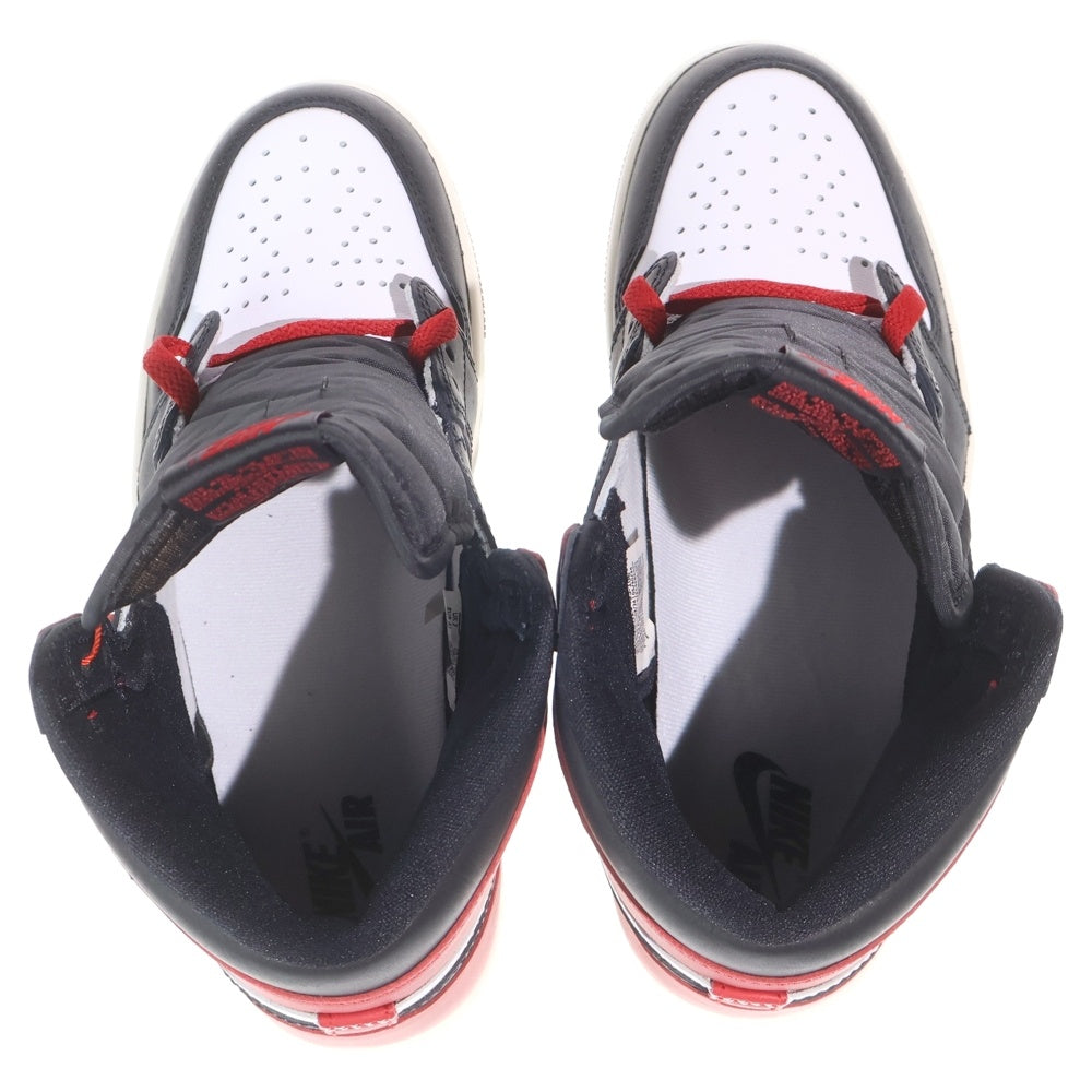 NIKE(ナイキ) AIR JORDAN 1 RETRO HIGH OG BLACK TOE DZ5485-106 エアジョーダン1 ブラックトゥ つま黒 ハイカットスニーカー ブラック/ホワイト/レッド US8/26cm