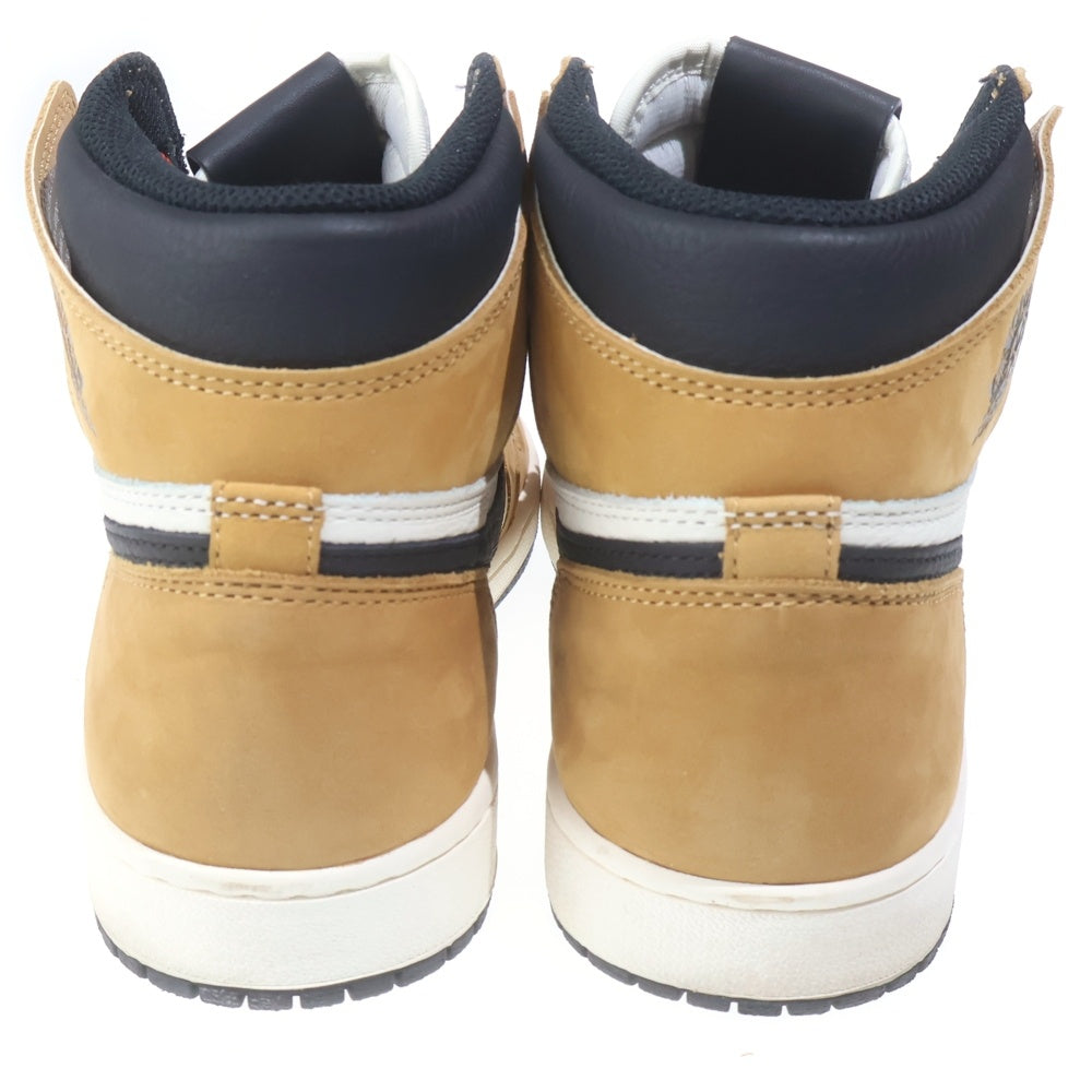 NIKE(ナイキ) AIR JORDAN 1 RETRO ROOKIE OF THE YEAR 555088-700 エアジョーダン1 ルーキーオブザイヤー ハイカットスニーカー ホワイト/ブラック/ブラウン US8.5/26.5cm