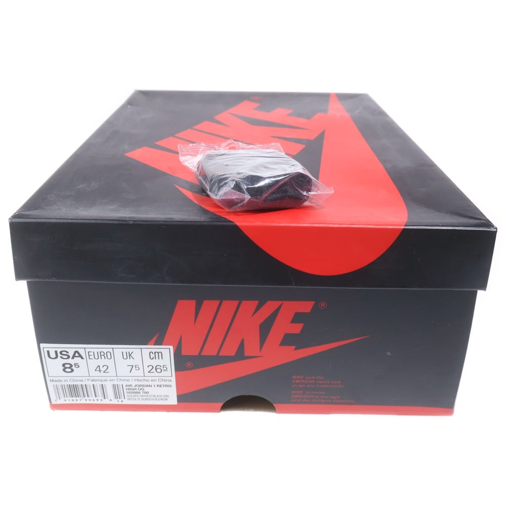 NIKE(ナイキ) AIR JORDAN 1 RETRO ROOKIE OF THE YEAR 555088-700 エアジョーダン1 ルーキーオブザイヤー ハイカットスニーカー ホワイト/ブラック/ブラウン US8.5/26.5cm