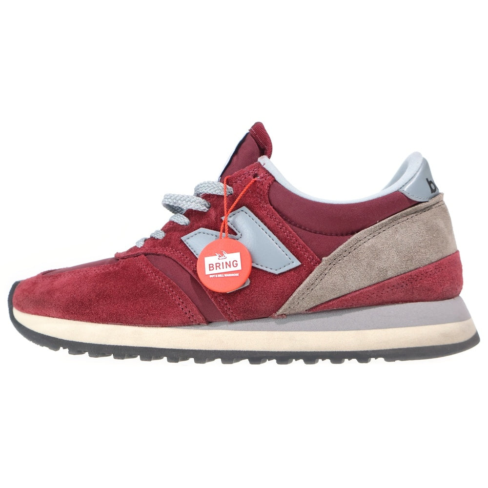New Balance(ニューバランス) 40周年記念 M730UKF スウェードローカットスニーカー バーガンディー US7.5/25.5cm