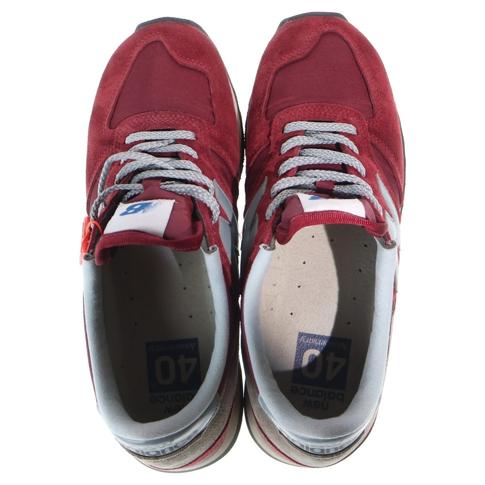 New Balance(ニューバランス) 40周年記念 M730UKF スウェードローカットスニーカー バーガンディー US7.5/25.5cm