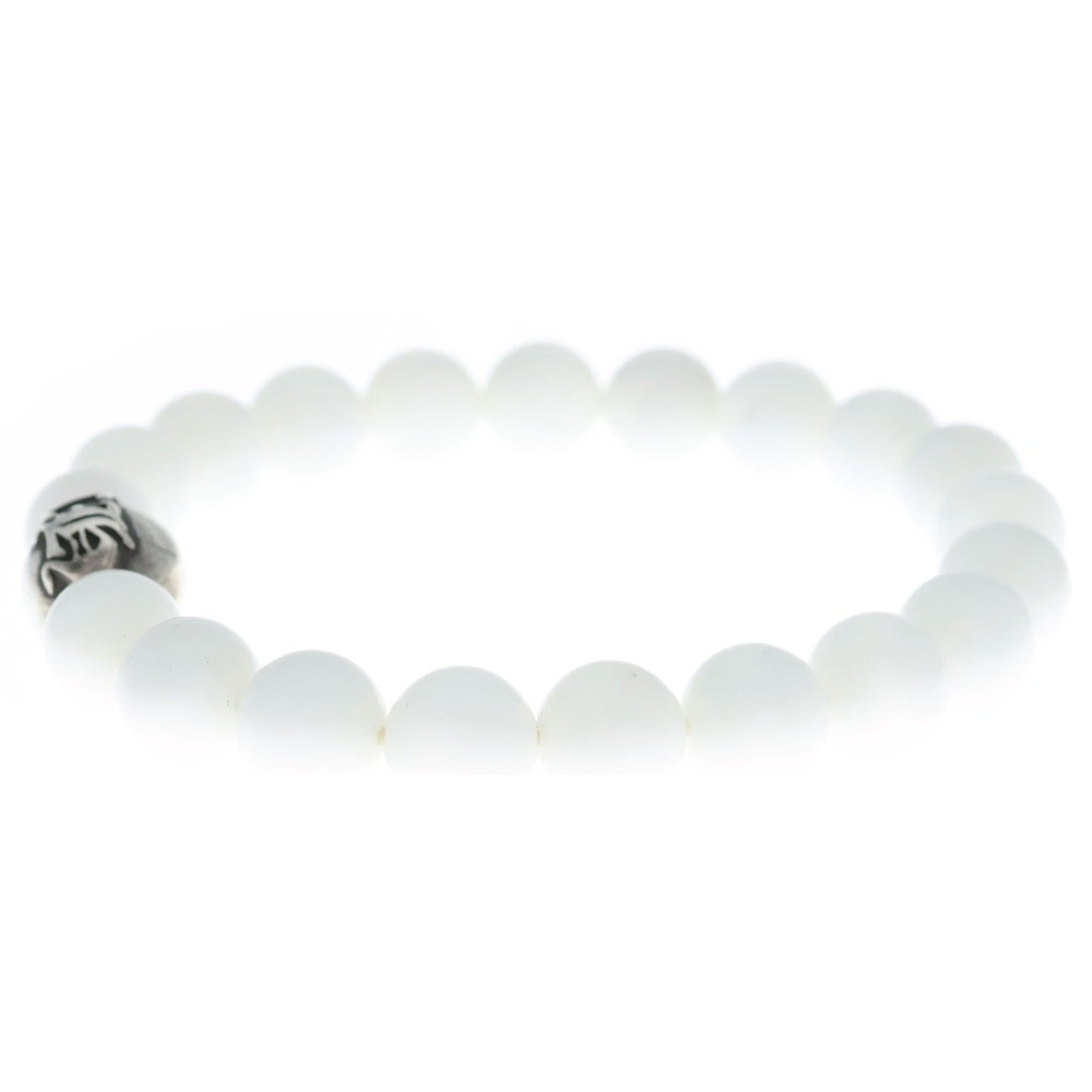 CHROME HEARTS(クロムハーツ) 10mm BEAD 10mm ビーズブレス BEAD 10mm ビーズブレスレット ホワイト/ブレスレット