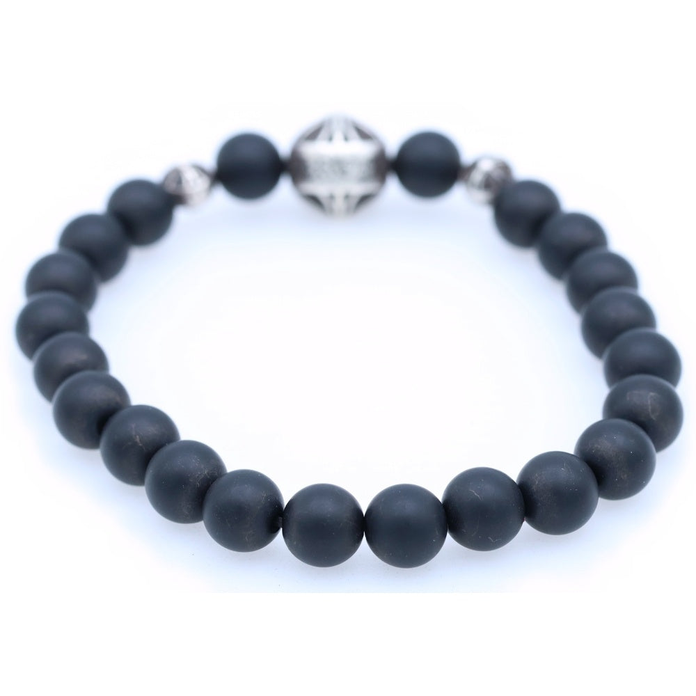CHROME HEARTS(クロムハーツ) 8mm BEAD 8mm ビーズブレス BEAD 8mm ビーズブレスレット ブラック/ブレスレット