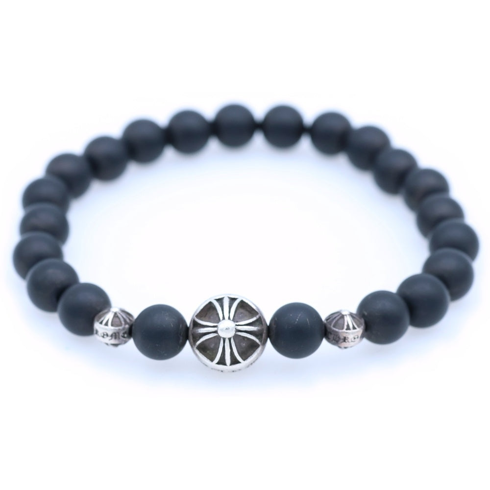 CHROME HEARTS(クロムハーツ) 8mm BEAD 8mm ビーズブレス BEAD 8mm ビーズブレスレット ブラック/ブレスレット