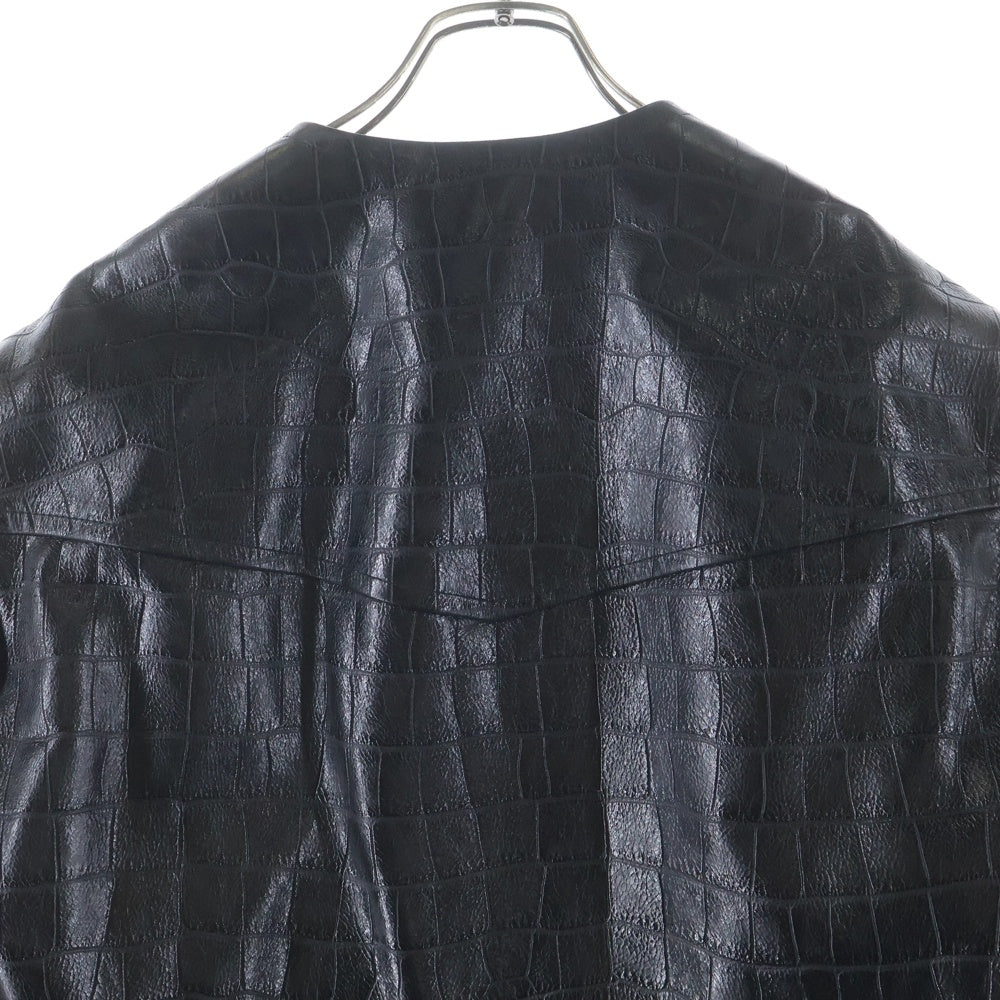 ALEXANDER WANG(アレキサンダーワン) CROC LEATHER JACKET クロコ型