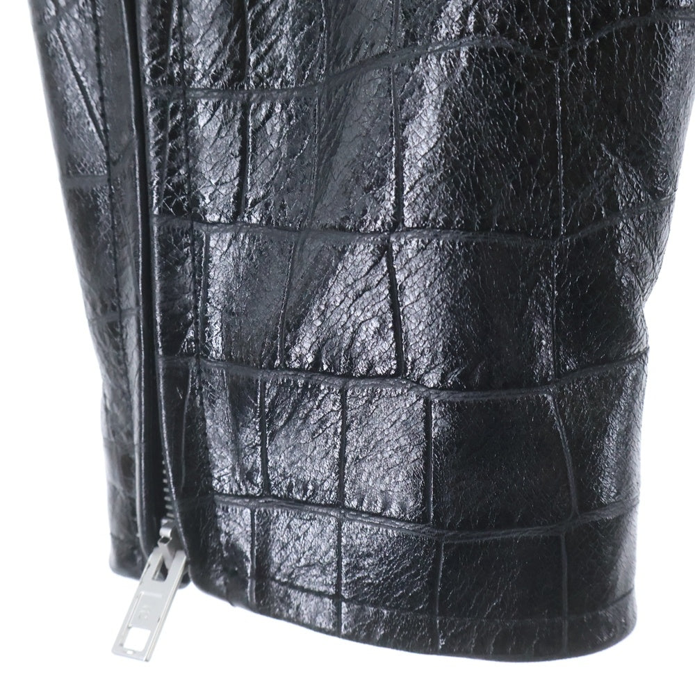 ALEXANDER WANG(アレキサンダーワン) CROC LEATHER JACKET クロコ型