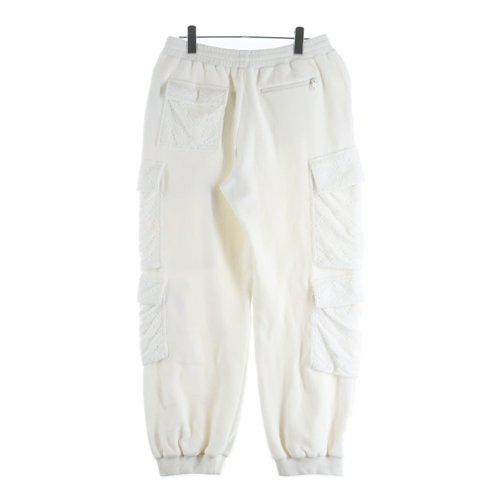 LOUIS VUITTON(ルイヴィトン) 19SS ベロア マルチポケット モノグラム カーゴ ロングパンツ ホワイト RM191 JZA HGY83W