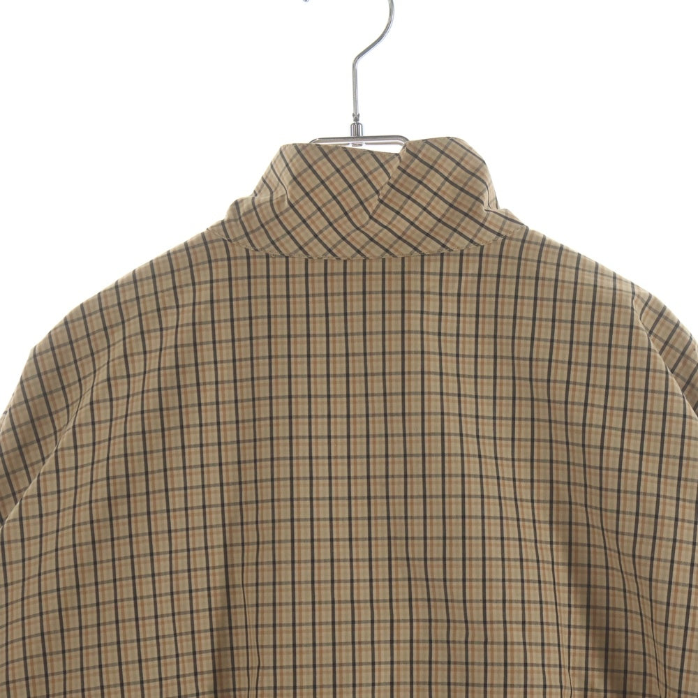 miumiu(ミュウミュウ) 25SS チェック総柄 フロントロゴ ジップアップ ブルゾン ジャケット ベージュ ML1066