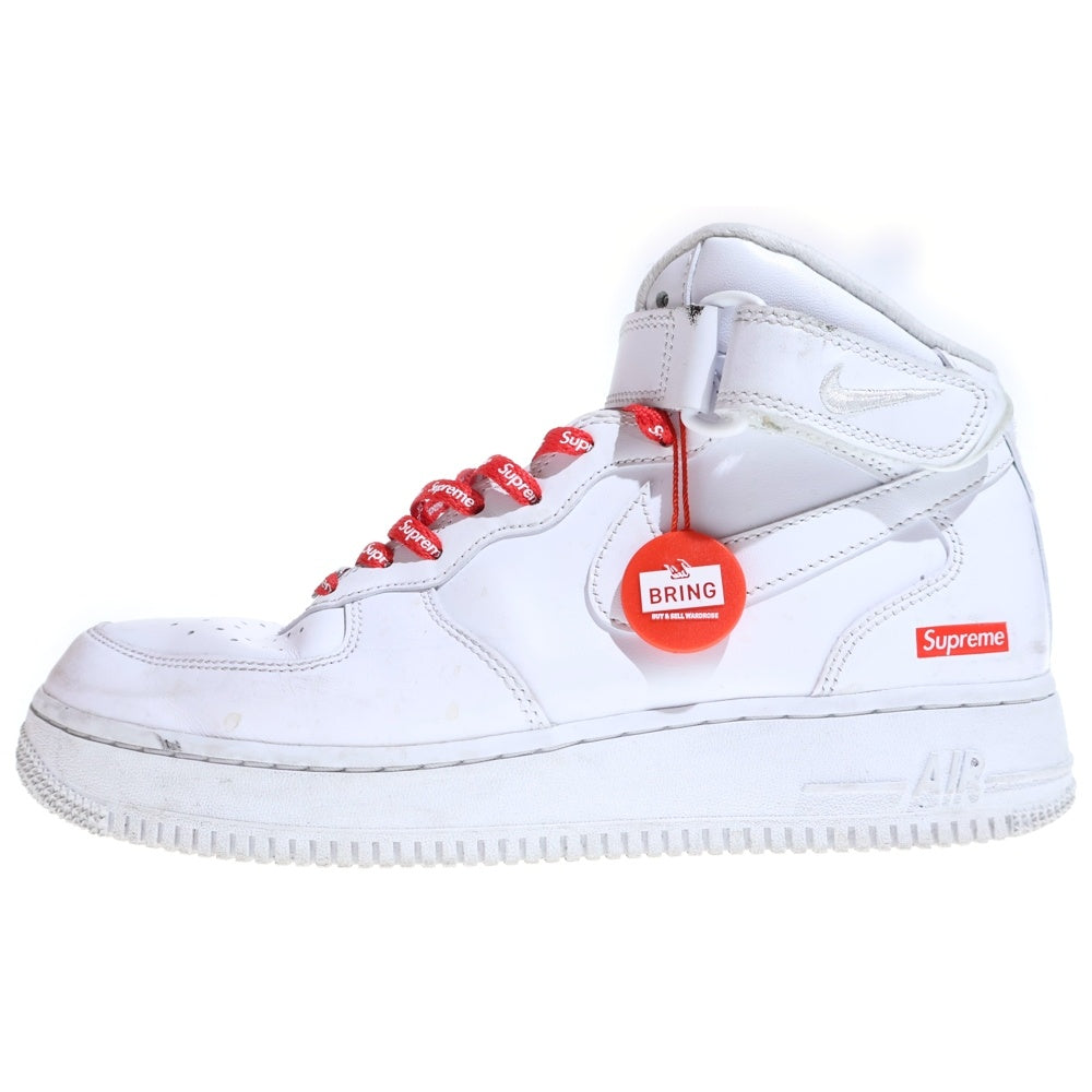 NIKE(ナイキ) ×SUPREME AIR FORCE 1 MID SP FZ8784-100 シュプリーム エアフォース1 ミッドカットスニーカー ホワイト US8.5 /26.5cm