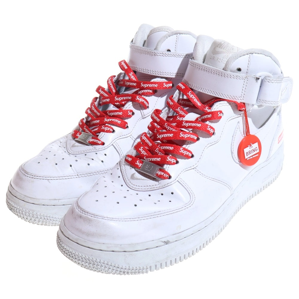 NIKE(ナイキ) ×SUPREME AIR FORCE 1 MID SP FZ8784-100 シュプリーム エアフォース1 ミッドカットスニーカー ホワイト US8.5 /26.5cm
