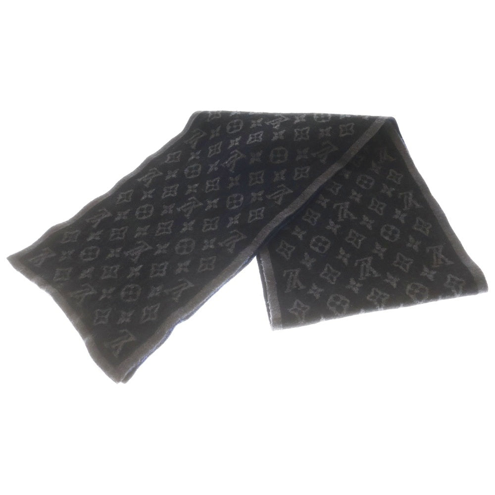 LOUIS VUITTON(ルイヴィトン) エシャルプ モノグラム/ストライプ ウールニットマフラー アクセサリー グレー M76819