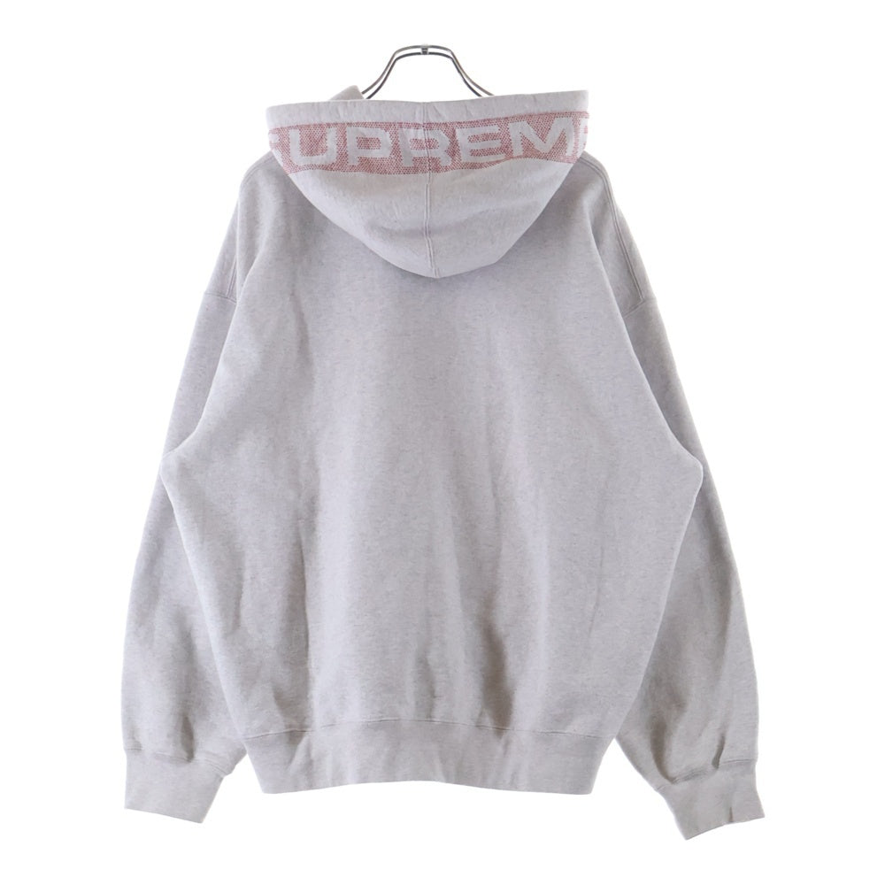 SUPREME(シュプリーム) 24SS Jacquard Stripe Hooded Sweatshirt ジャガードストライプ スウェットプルオーバーパーカー グレー