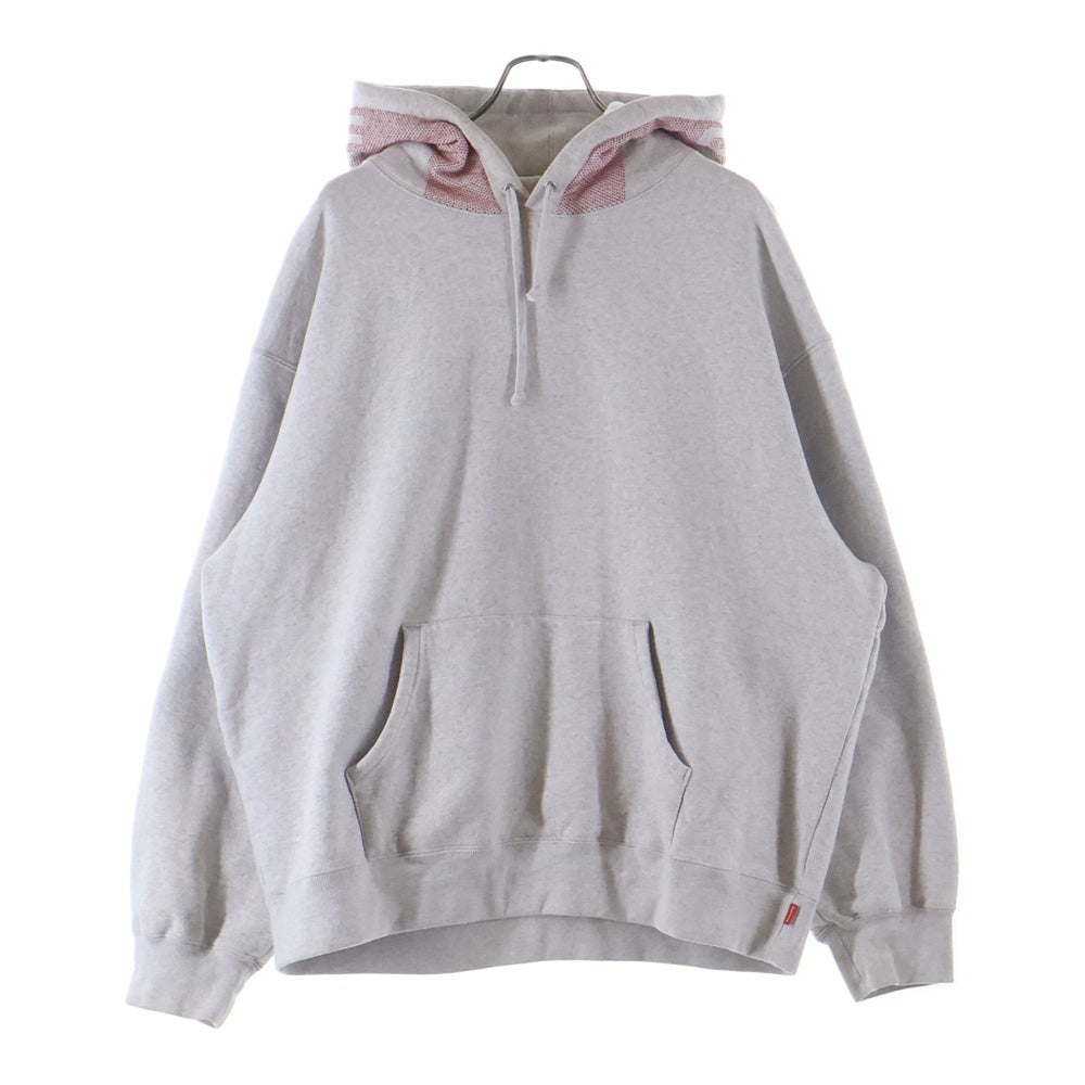 SUPREME(シュプリーム) 24SS Jacquard Stripe Hooded Sweatshirt ジャガードストライプ スウェットプルオーバーパーカー グレー