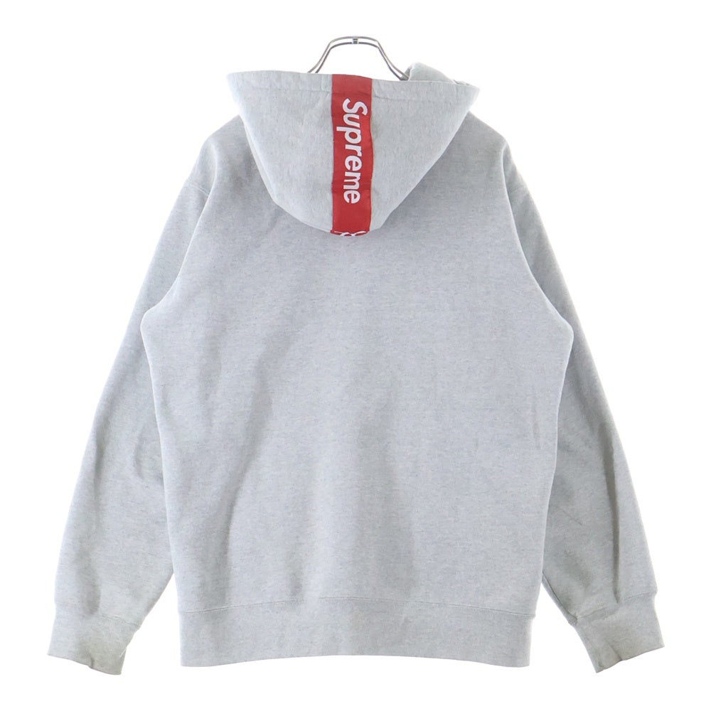 SUPREME(シュプリーム) 14AW Logo Tape Zip Up テープロゴフード ジップアップスウェットパーカー グレー